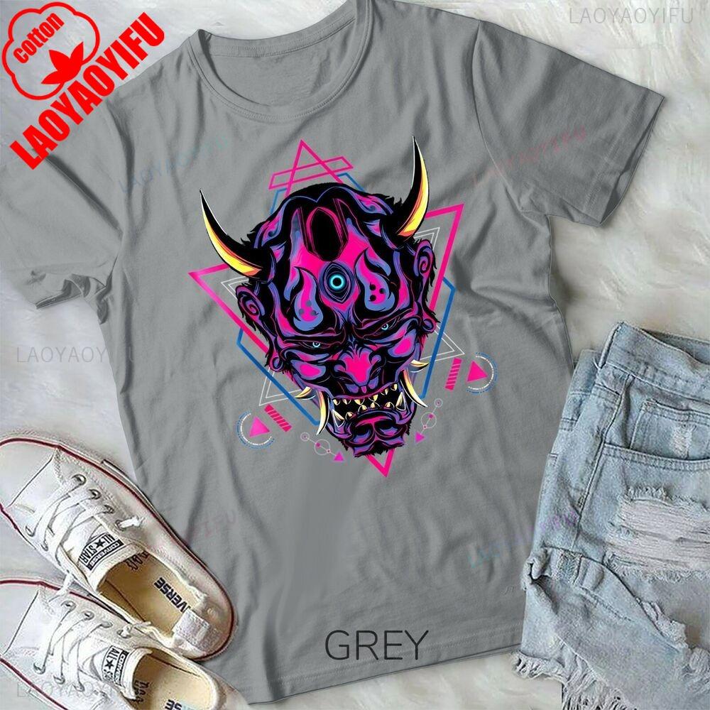 Samurai Demon Oni Akuma Mask Bushido Spirit Japanese Unisex Form T-shirt Comfortable Personality High Quality Cotton Tops