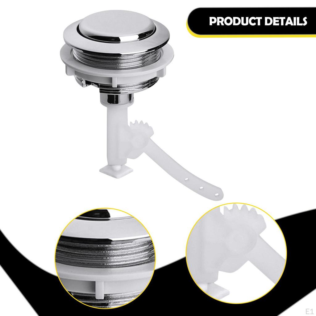 Toilet Tank Button Fits 50mm Top Mounted Ceramic Hole Round Parts Convenient Push