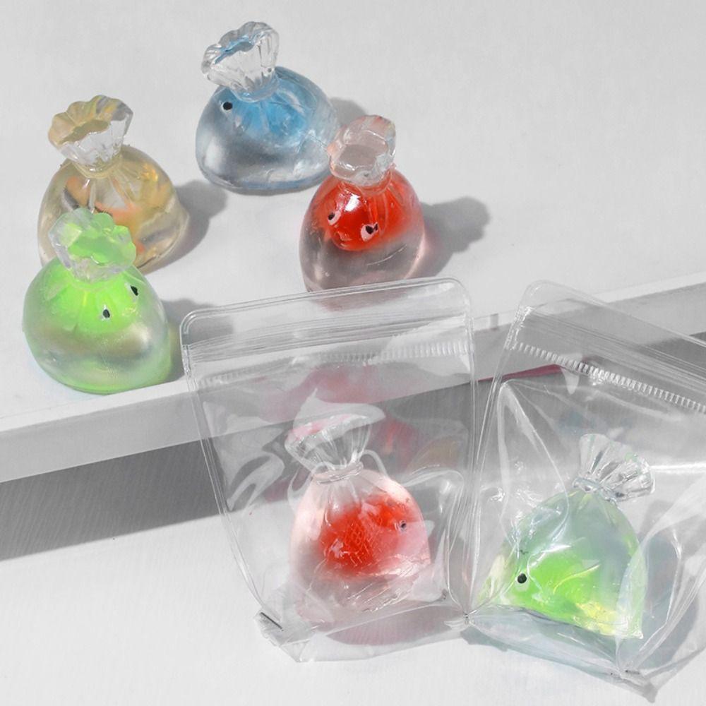 

2Pcs TPR Goldfish Decompression Toys Slow Rebound Stress Toy New Goldfish Vent Toy фіолетовий