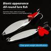 5Pcs Fishing Spoons Fishing Lures Compact Portable Casting Spoon Treble Hooks Jigs Hard Metal Spinner Baits for Freshwater Saltwater