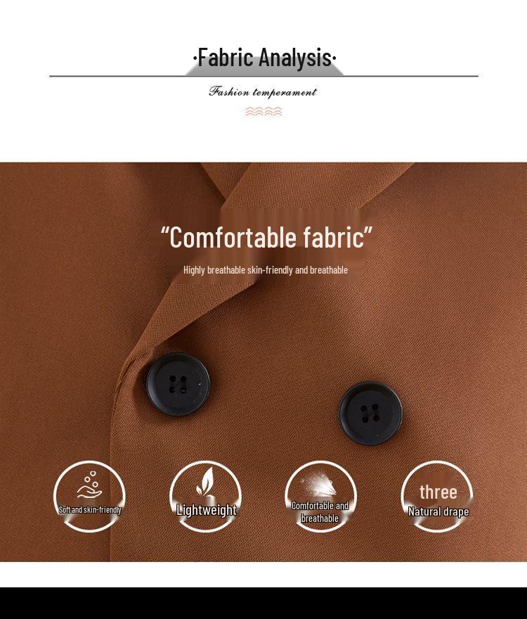 Plus Size 300 Jin Korean Autumn Double-Breasted Lapel Top and High-Waisted Slimming Skirt Set