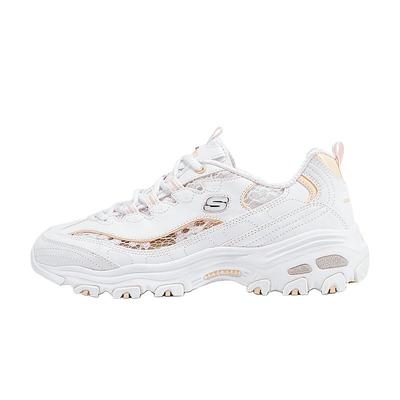 D'Lites 1.0 Textile, Synthetic Leather Abrasion Resistant Low Top Casual Shoes Women's White 150535-WHT