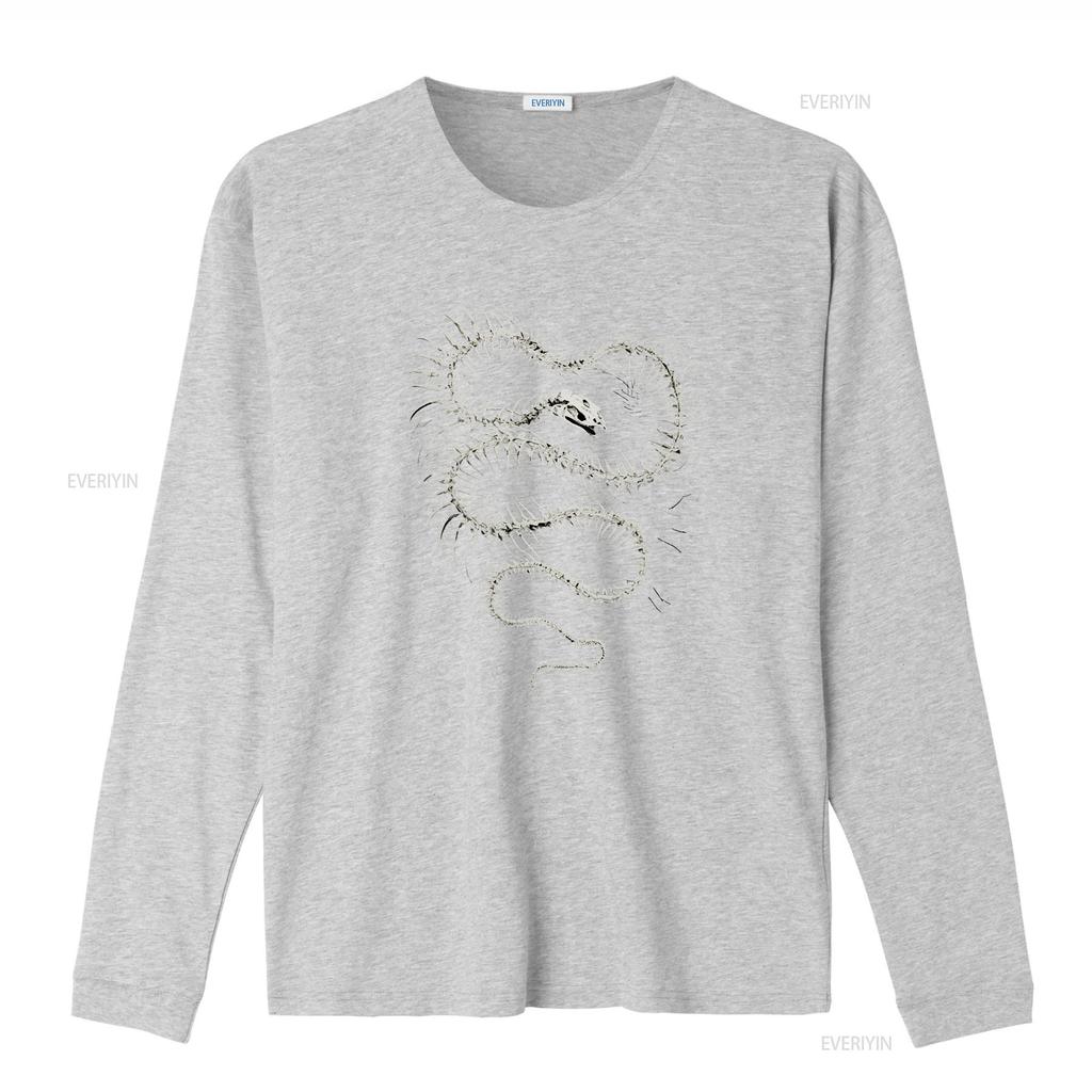 Yk Snake Skeleton T Shirt Retro Gothic Grunge Skull S Dark ArT Heavy Cotton For Her Him Vintage Washed Stylish Casual