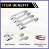 4pcs Exterior Door Handle Cover for Toyota Tacoma 16-23 Chrome Silver Tone
