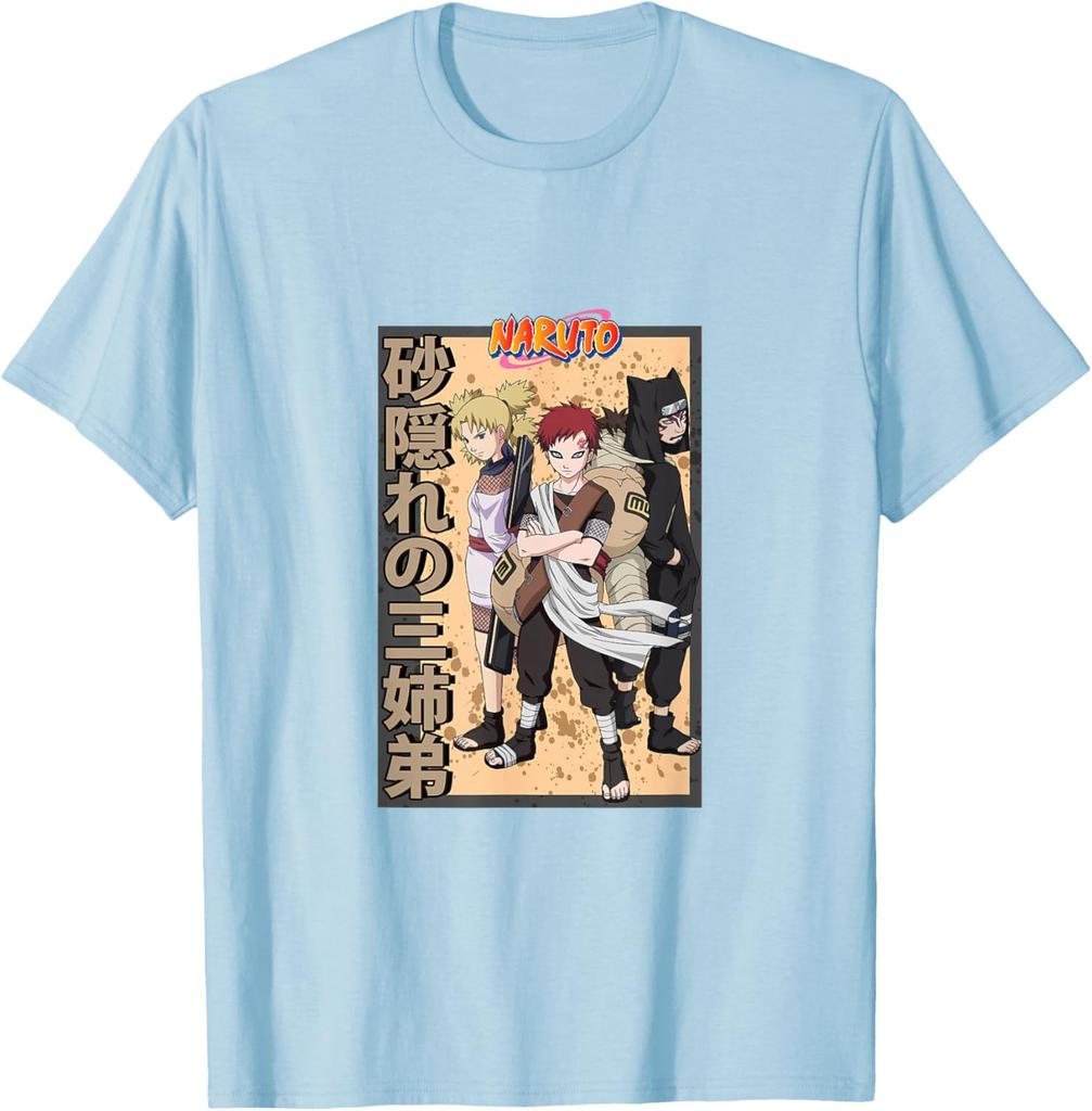 Naruto Classic Gaara Temari Kankuro Kanji Fashion Casual Funny Tshirt S6xl Summer