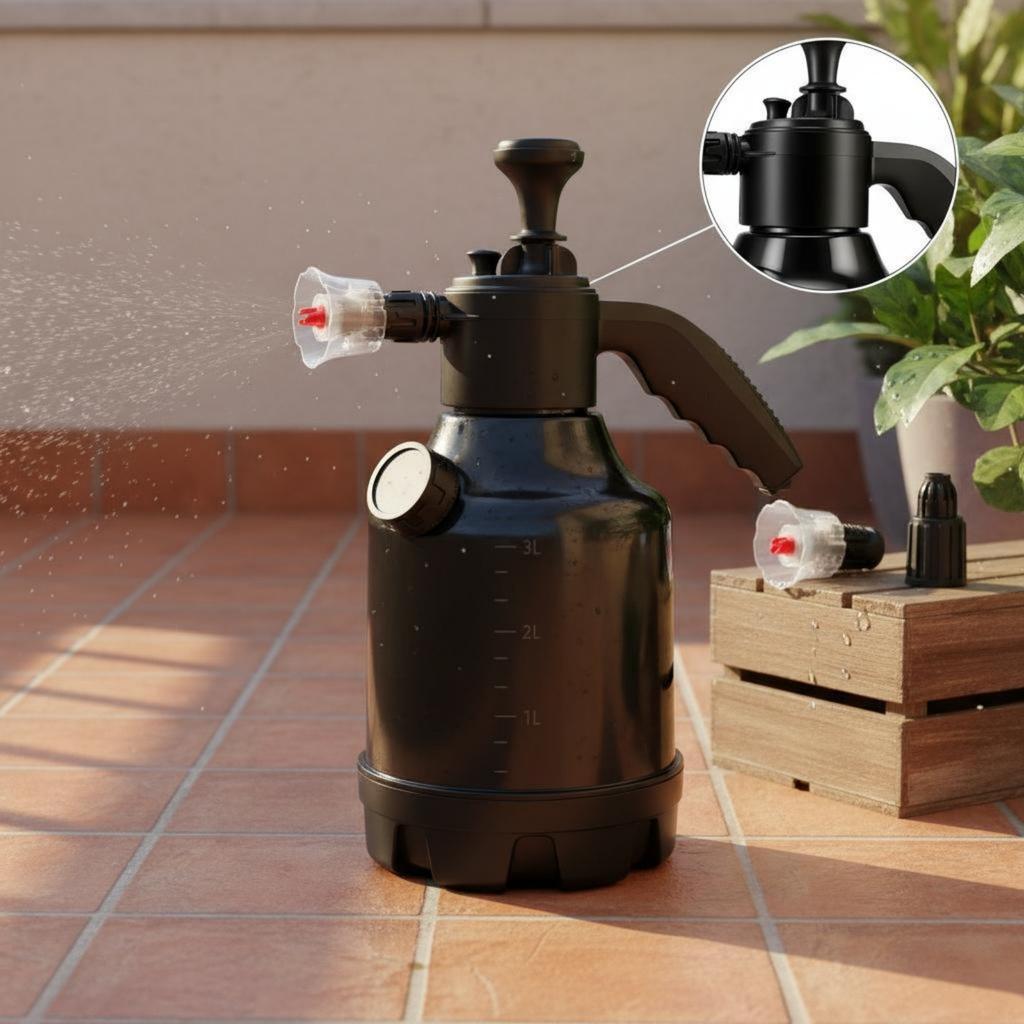Air-Powered Foam Bottle Continuous Spray Lock Versatile Cleaning Dispenser Hand Pump Foam Dispenser for DIY Detailers, Gardening