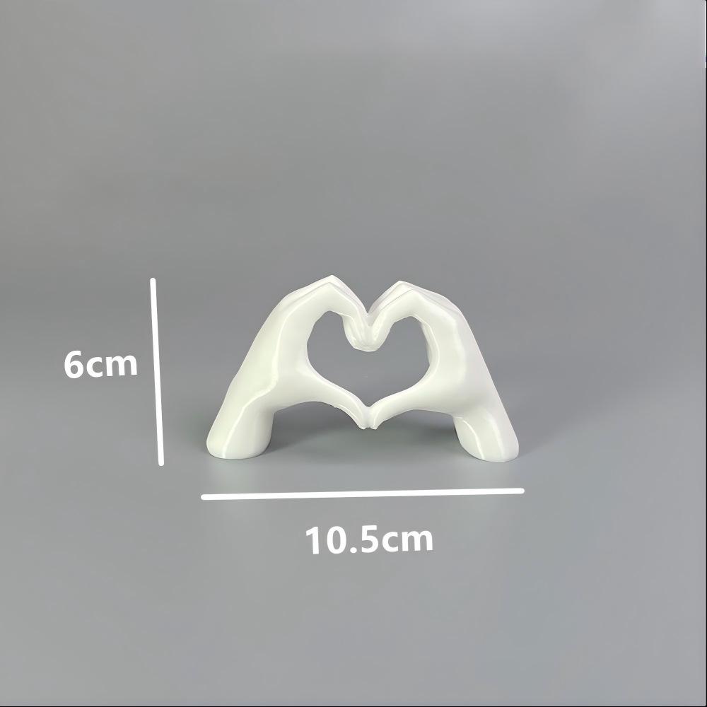 Heart-Shaped 3D Printed Plastic Ornament for Home and Garden Décor