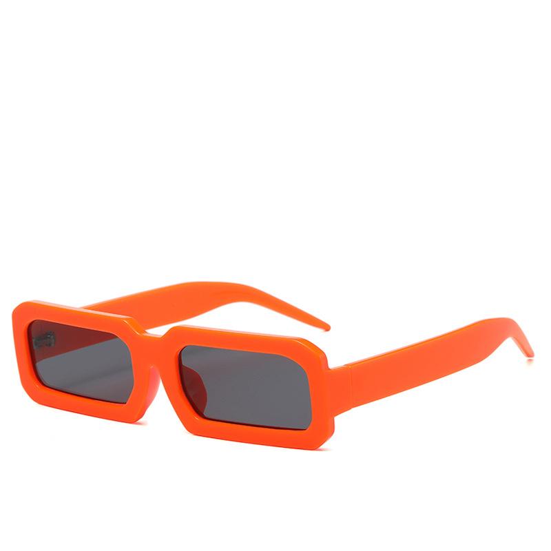 Trendy Luxury Rectangle Sunglasses Vintage Fashion Designer Sun Glasses with UV400 Protection for Men and Women PC Frame