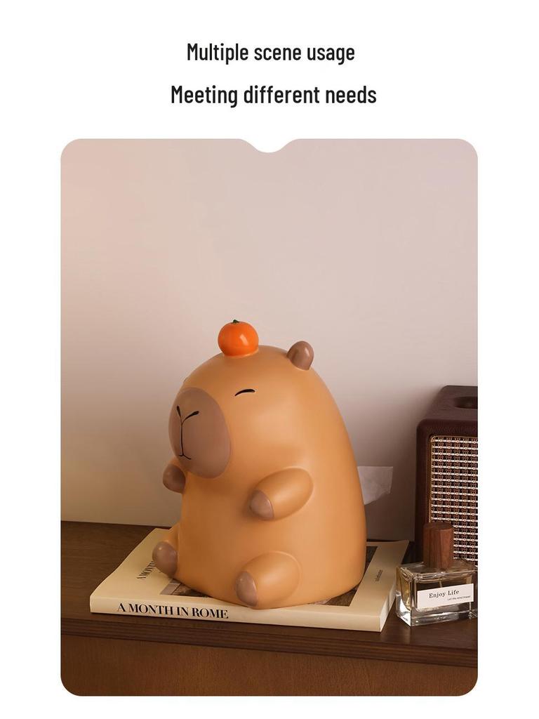 Capybara Cartoon Tissue Box - Cute Creative Desktop Paper Storage for Living Room