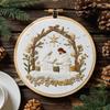 Christmas Embroidery Christmas Nativity Needlework Patterns Kits With Hoop Easy Thread Crafting Needle For Beginners Girls Kids