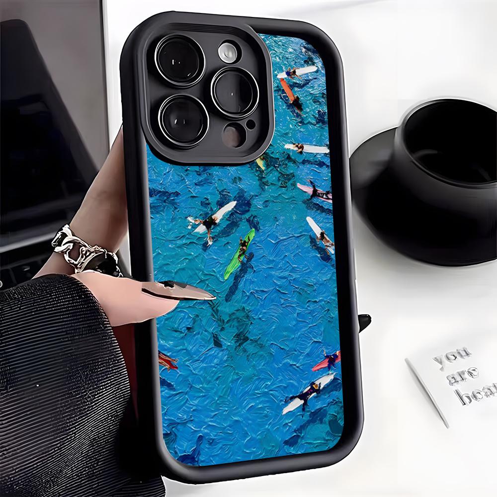 

Summer Refreshing Creative Blue Pool Cool Phone Case For IPhone 17 Pro Max 16 15 14 Pro Max IPhone 13 Pro Max 11 Plus Silicone C iPhone 12 Pro