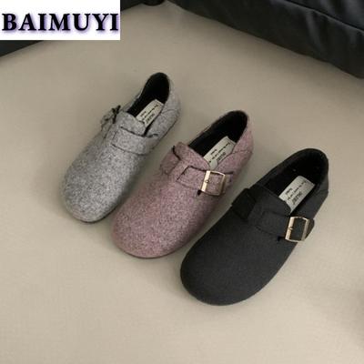 Flats Casual Mules Shoes Women Platform Suede Loafers Plush Warm Winter Woman Sneakers 2024 Trend Brand Designer Cozy Snow Mujer