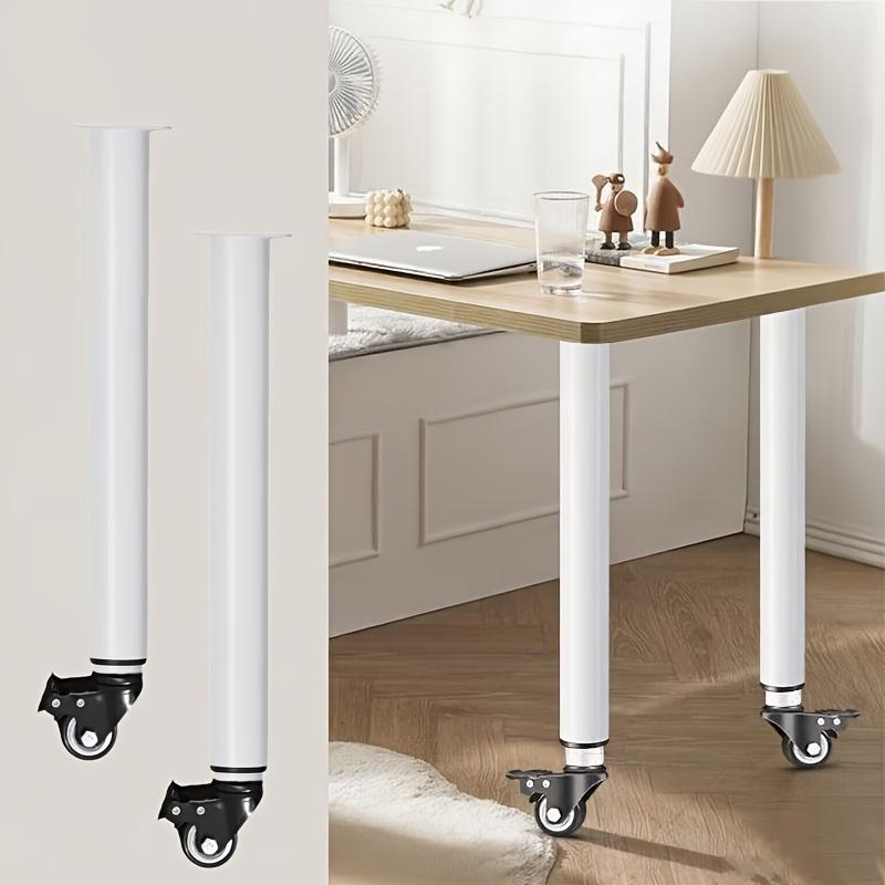 

41-62см 2шт Регулируемые ножки стола с фиксирующимися колесиками, подходят для столов, диванов, туалетных столиков и регулируемой высоты