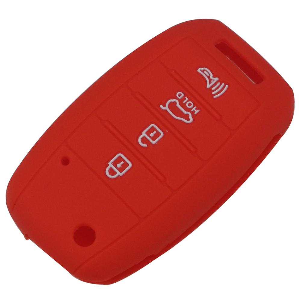 

Jingyuqin автомобильный силиконовый складной ключ для KIA rio Sportage 2016 ceed Sorento cerato K2 K3 K4 K5 набор выкидных ключей чехол красный