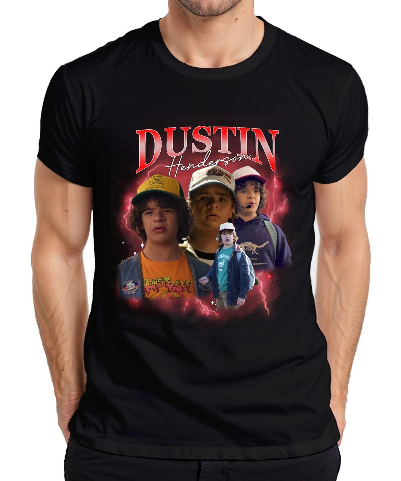 Dustin Henderson Stranger Fan Geschenk Retro 80er Vintage Hawkins Herren T-Shirt XS