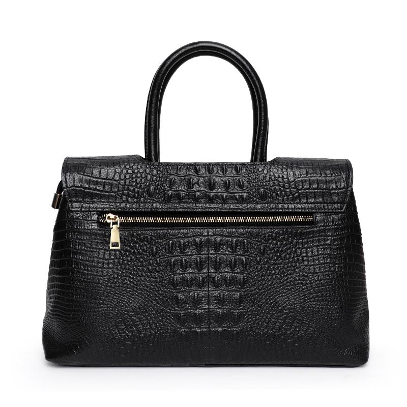 Nuova Borsa da Mano da Donna di Alta Gamma con Motivo Coccodrillo in Pelle di Mucca Versatile Borsa da Lavoro per il Pendolarismo