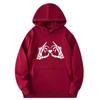 Skull Hand Heart Print Unisex Hoodie Sweatshirt
