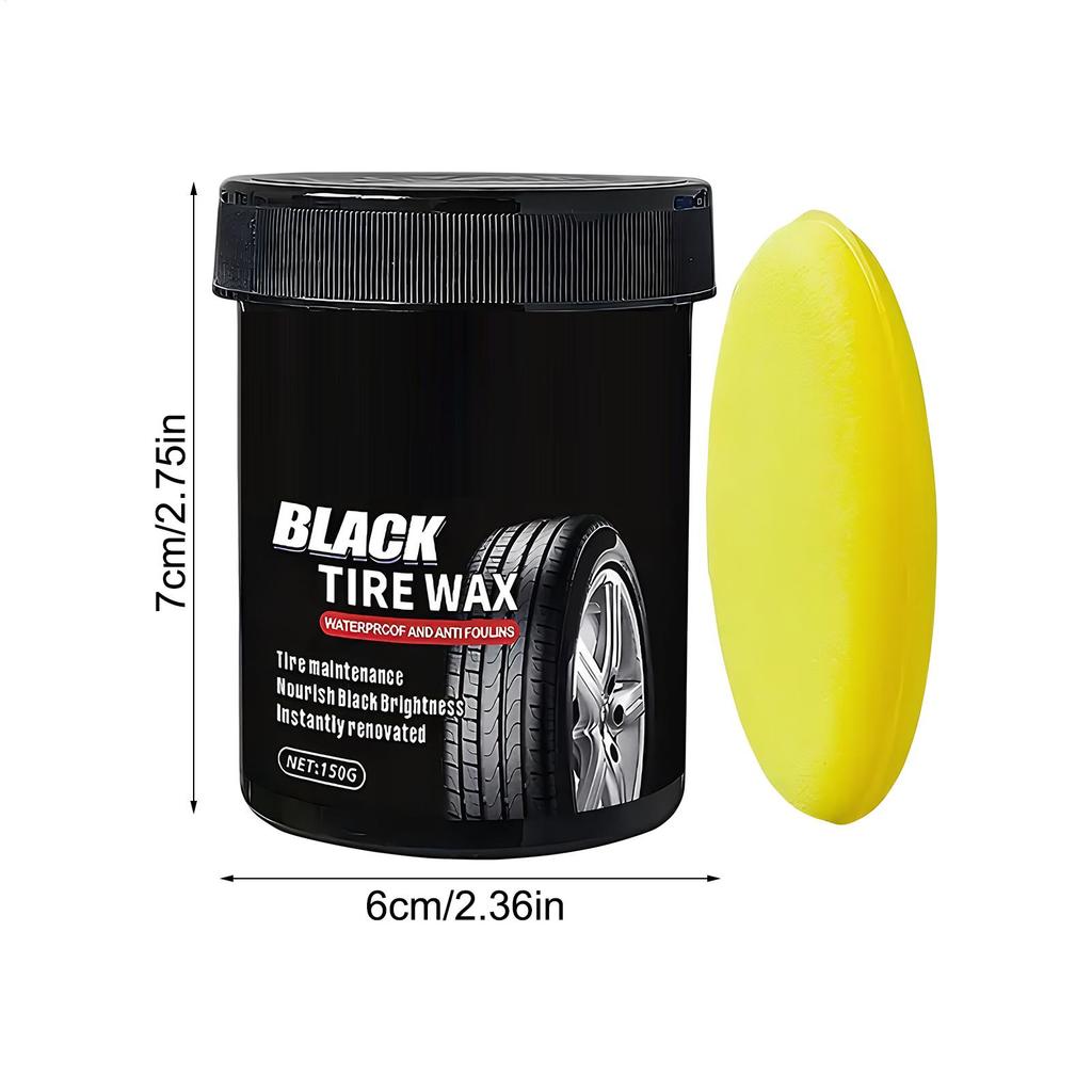 Car Tire Shine Retreading Paste 150g Black Tire Cleaning Paste Waterproof Wheel Shine Balm Long-lasting Protection