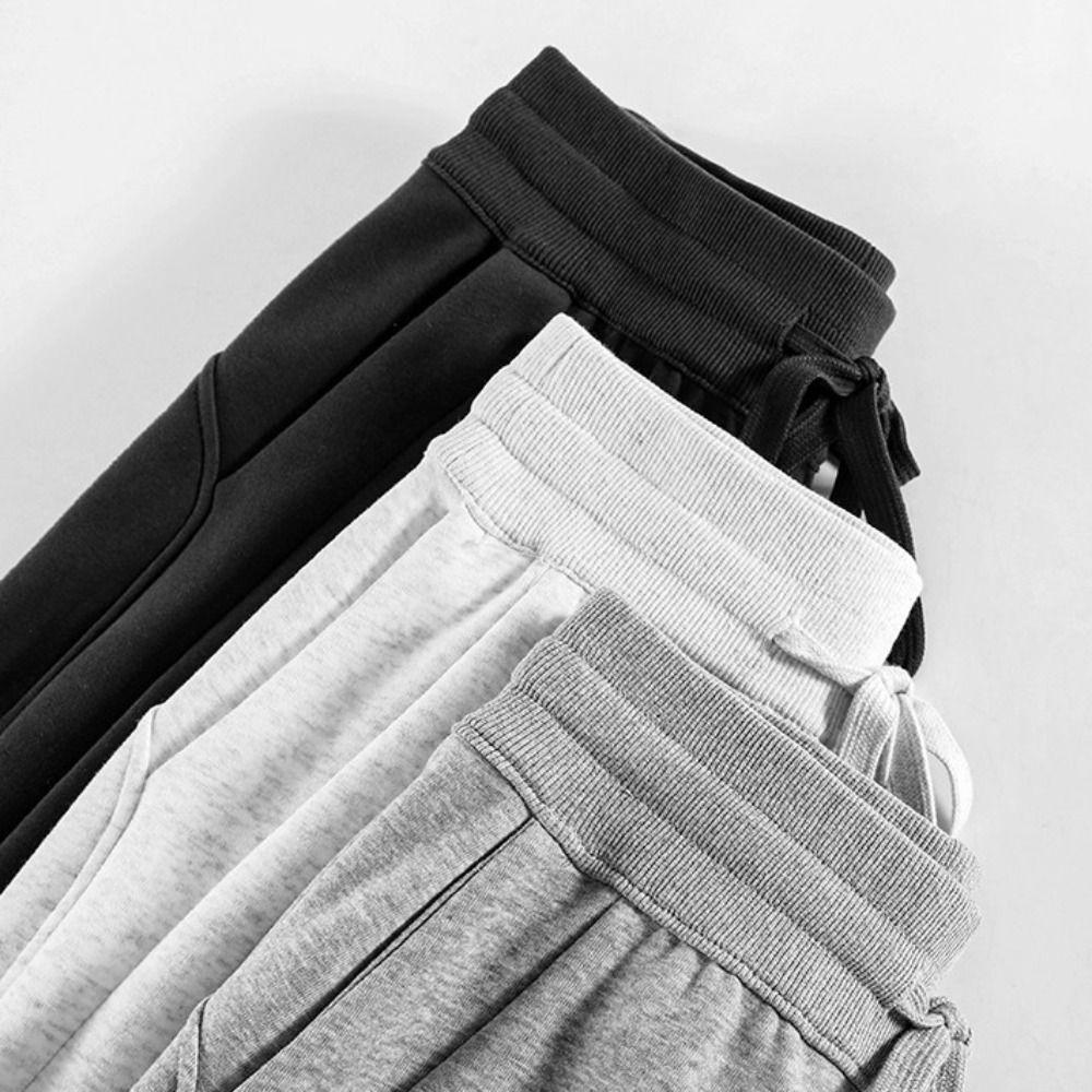 Solid Color Straight Pants Drawstring Casual Pants Women Fashion Loose Sports Pants Summer