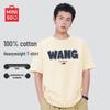 MINISO Herren 2025 Sommer Trendiges Reines Baumwoll Kurzarm T-Shirt