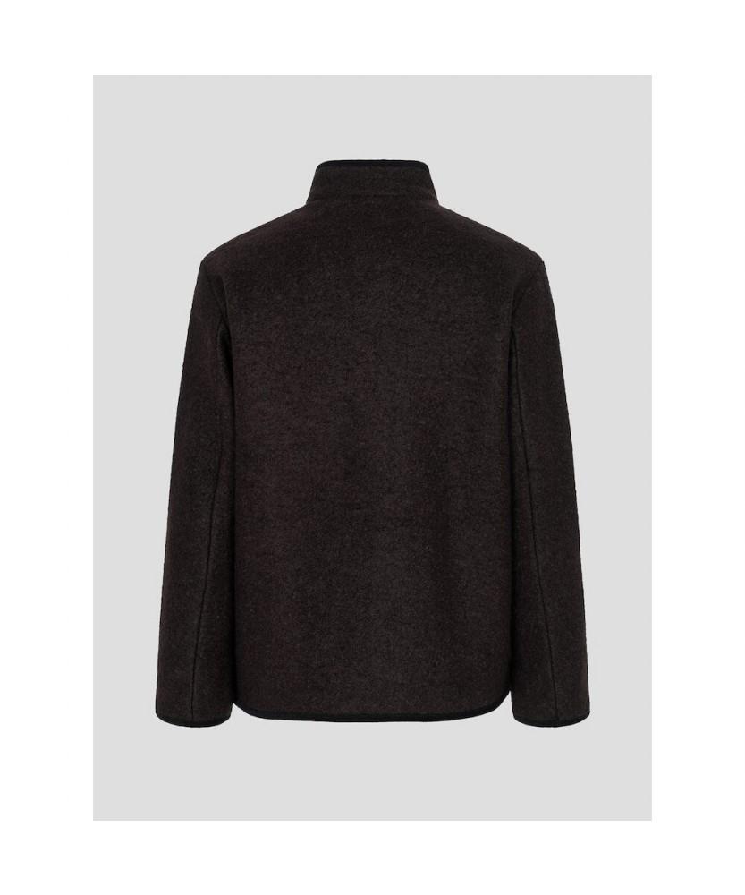Beanpole Men Fleece Button-Up Cardigan Brown