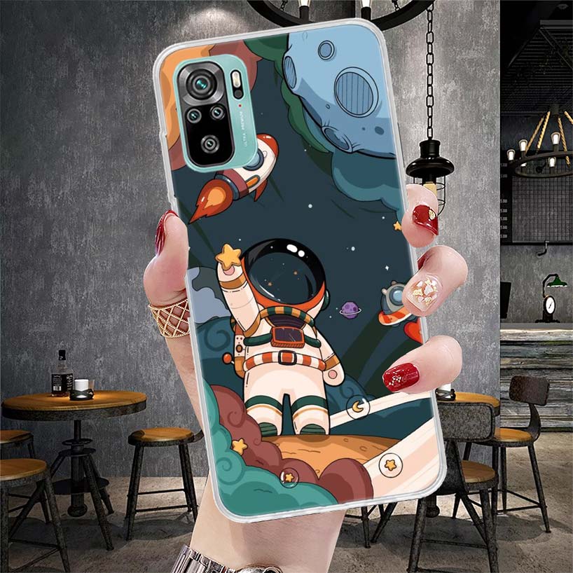 Cartoon Planet Astronaut Star Rocket Soft Phone Case For Xiaomi Redmi Note 15 14 14S 13 12 Pro Plus 12S 11 11S 11E 10 10S 11T 5G