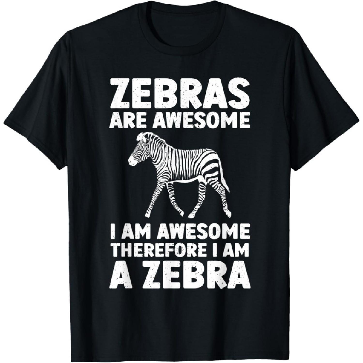 Cool Zebra Art For Men Women Kids Zebra Stripes Zebra Lover T-Shirt S