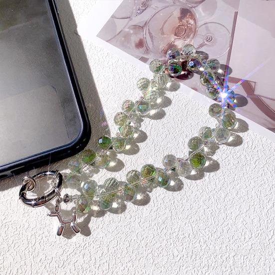 Faux Crystal Phone Strap Sparkling Phone Wrist Strap Bling Charm Lanyard with Card Slot Fashion Accessory Gift for Girls Best