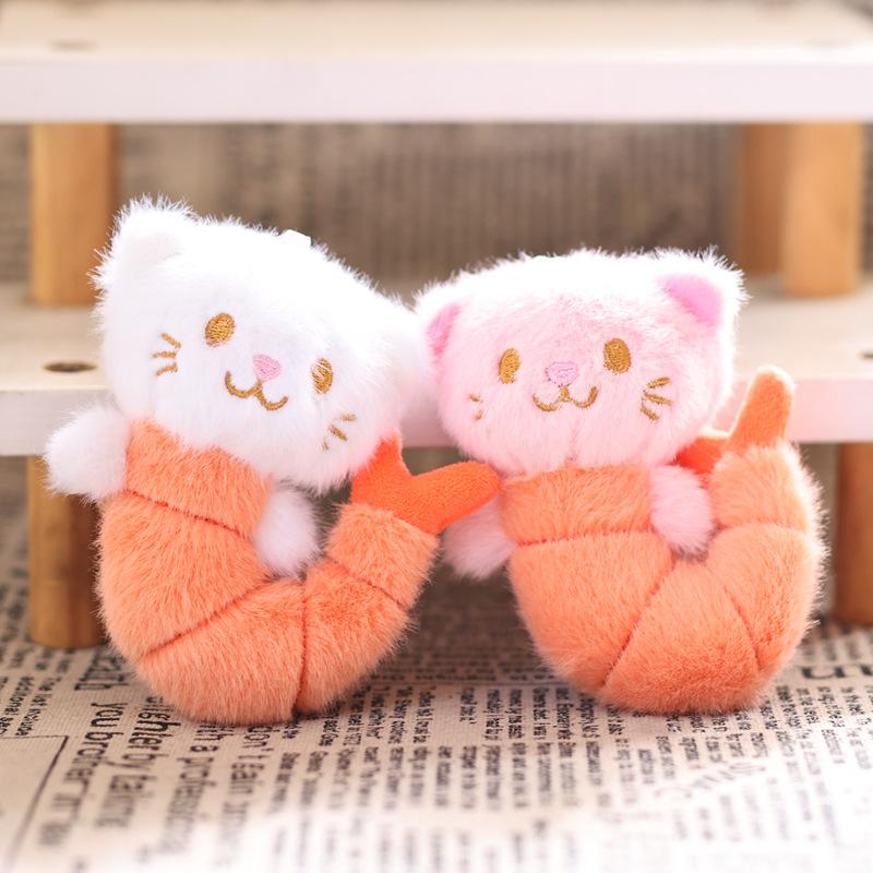 Niedlich Kreativ Kleine Garnele Kt Katze Puppe Anhänger Schlüsselanhänger Rucksack Hängeornament Dekorativ