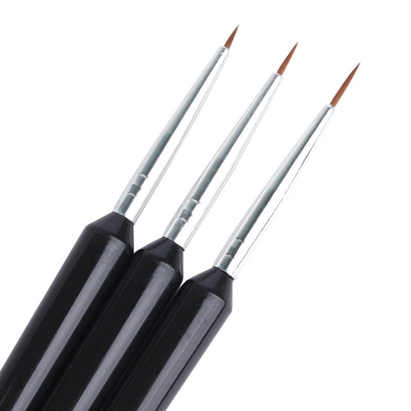 3 ks Ultra jemný detailní liner Akvarelový štětec na malování nehtů DIY Kreslení Obkreslování Manikúrní a umělecké nástroje