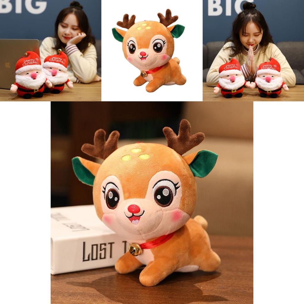 Cozy And Cute Santa Deer Plush Doll For Christmas Series Gift Ideas