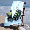 Beweis Strandtuch mit Monster Energy LOGO Muster - weich, saugfähig, schnelltrocknend, maschinenwaschbar - perfekt zum Schwimmen, Camping, Baden