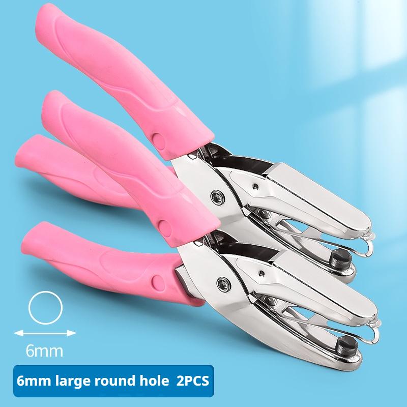 1.5/3/6mm Hole Puncher Portable Single Hole Punch Paper Material Scrapbooking Handheld Metal Craft Office Binding Tool Supplies