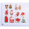 Enamel Christmas Charms Christmas Elk Gift Snowman Santa Claus Pendant for Diy Necklace Earring Jewelry Making Accessories