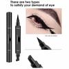 Fashion Double-Headed Stamps Eye Liner Quick Dry Waterproof Black Liquid Eyeliner Pencil Makeup Tool