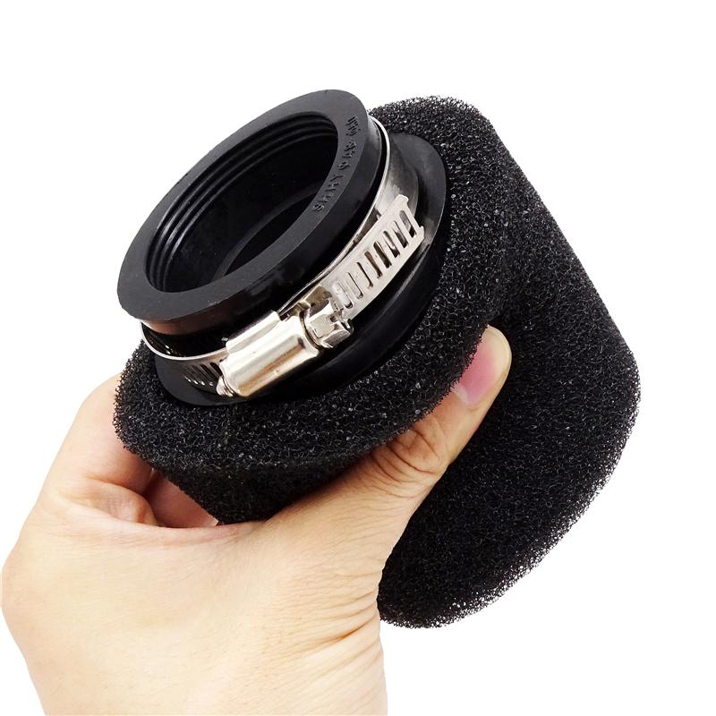 Filtru de aer universal cu spumă neagră, 47 mm, curățător de burete, potrivit pentru Suzuki Yamaha Kawasaki ATV Bike Dirt Pit Parts