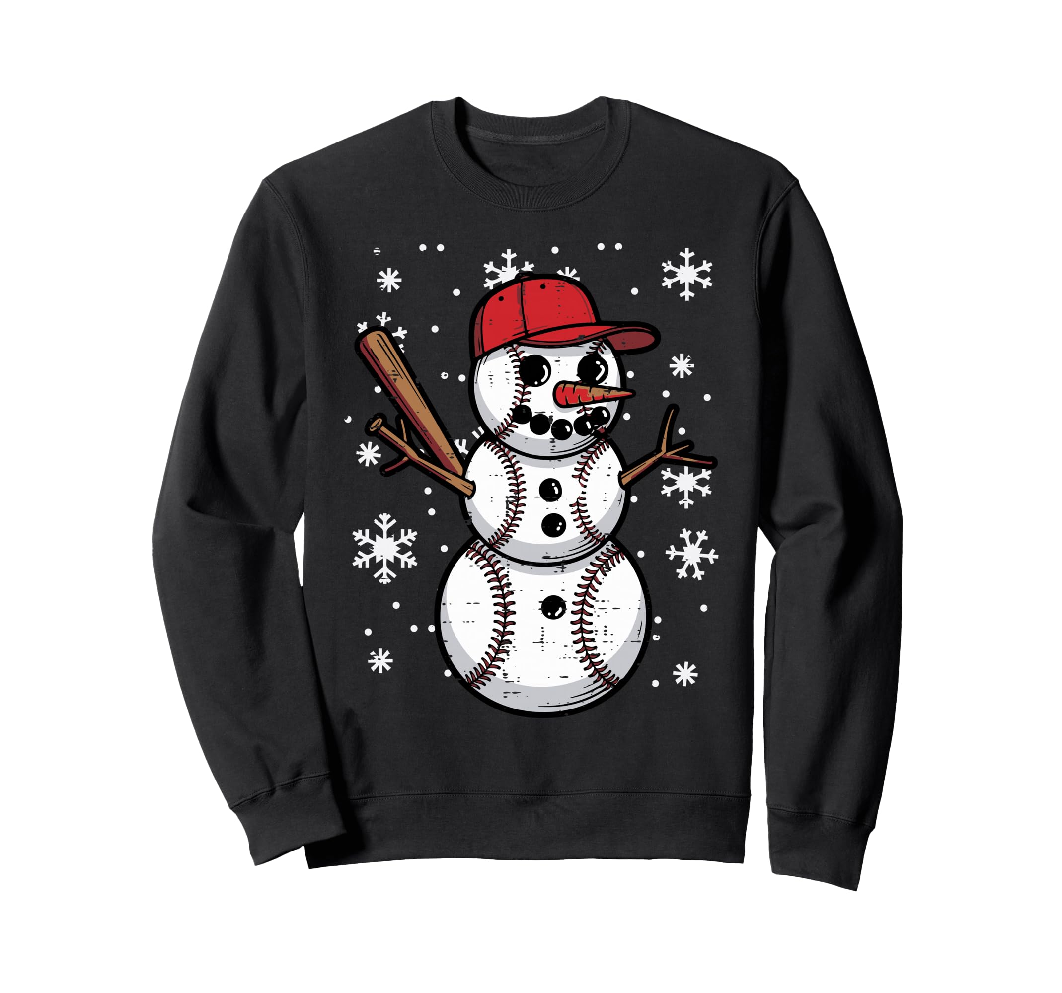

Christmas Snowman Baseball Player Christmas Sports Boy Kids Male Sweatshirt чорний