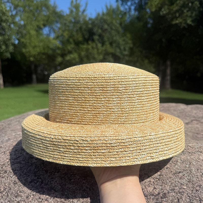 

New Popular Handmade Straw Summer Hats For Women Ladies Summer Sun Hat Beret Hat Adjuatble Beach Hat Chapeu Fedora High Quality 54-58cm