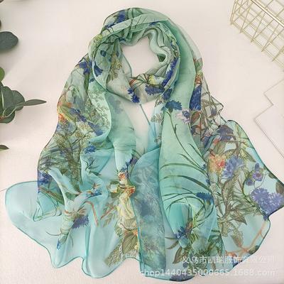 Sommerschal Schal für Damen Pastorale Dekoration Dünner Georgette Duftendes Gras Langer Frühlings- und Herbstschal Vielseitiger Sonnenschutzschal