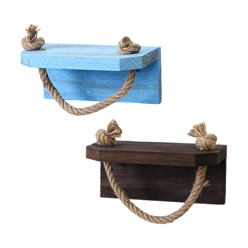 Toilettenpapierhalter mit Ablage, Multifunktionale Wandmontage, Holz-Waschraum-Organizer für Studentenwohnheim