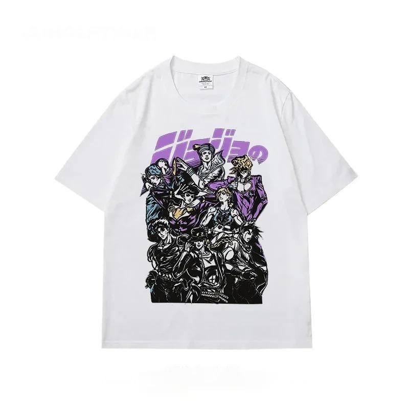 

Графическая футболка Jojo Bizarre Adventure Футболка Женская Япония Аниме Летняя футболка Каваи Оверсайз Унисекс Мультяшная Женская Манга 4XL