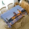 Lighting City Night View Pattern Tablecloth Thicken Cotton Rectangular Round Table Cloth For Wedding Picnic Party