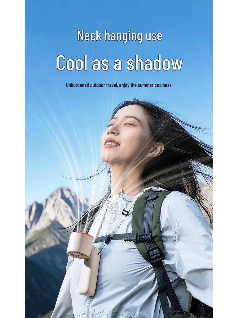 2026 High-Speed Cooling Ice Pack Foldable Digital Display Portable Silent Outdoor Fan