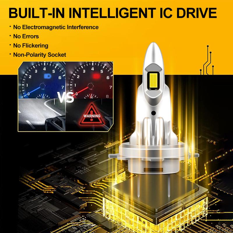 LED Headlight Bulb Canbus 30000LM 6000K CSP Car Headlamp White Wireless For Nissan Qashqai 2007 2008 2009 2010 2011 2012