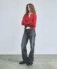 Knitted (W) Basic Essential Washable Round Cardigan Red