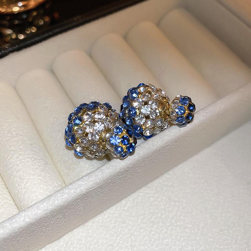 Hochwertige Silbernadel Zirkon Blume Fransenohrringe Europäische und Amerikanische Leichter Luxus Temperament Ohrringe Retro Nischenohrringe