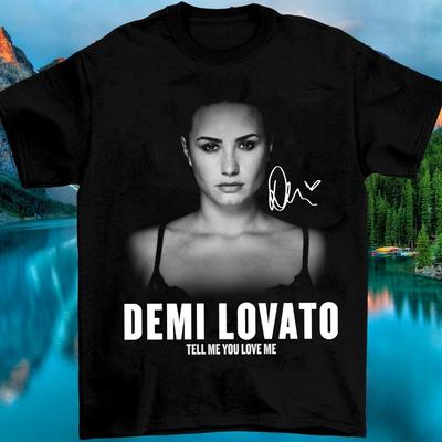 Rare Demi Lovato Shirt Tell Me You Love Me Cotton Black All Size Shirt