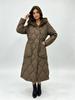 Europäische und amerikanische Winter-Damen-Mittel- und Langform, verdickt, Baumwolle, mit Kapuze, Kordelzug, figurbetont, vielseitig, Thermojacke