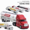 1/48 LKW-Anhänger-Spielzeug, Öltanker-LKW-Spielzeugfahrzeug aus Legierung, abnehmbares Öltransportfahrzeug mit Rückziehfunktion, mit Ton und Licht für Kinder