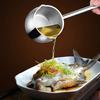 HOT Oil Pouring Pot with Extended Handle 304 Stainless Steel Household Oil Kitchen Burning Oil Pressing Mini Oil Pouring Pot